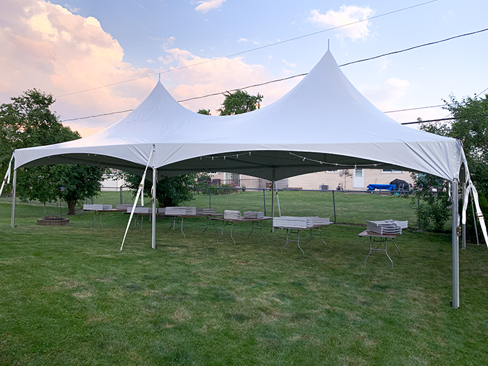 20x40 Wedding Tent Plainfield - Graduation Party Tent