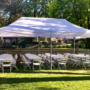 Rent grad party tent package Naperville - chairs, tables