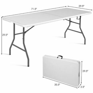 Rent 6' white folding tables